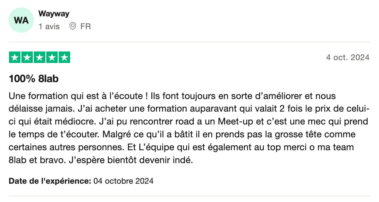 Avis client IA LAB